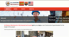 Desktop Screenshot of aamastersmechanical.com